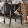 _Bar Stools, Set of 2 High Chairs, Kitchen, Dining, Office Seating, Industrial Style, Rustic Brown and Black Image 5
