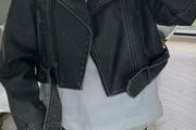 PU leather crop Jacket