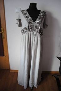 BNWT Lovedrobe luxe soft grey stunning maxi dress size UK24 EU52 Postage included