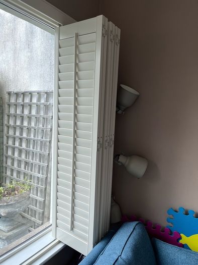 Custom White Interior Shutters
