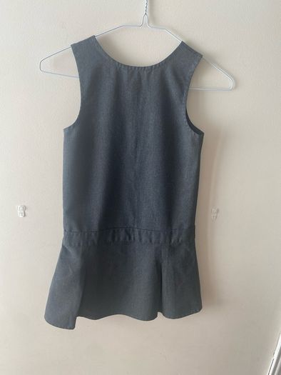M&S grey pinafore (as new) age 7-8