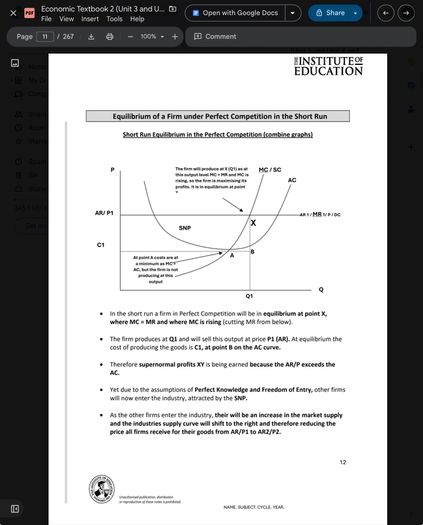 Leaving Cert Economics Institute Notes