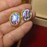 Vintage Purple Lavender Earrings Image 3