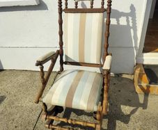 Swinging antique armchair
