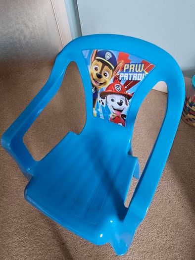 kids table and chair plastic paw patrol