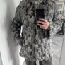 Mid real fur silver coat Image 8