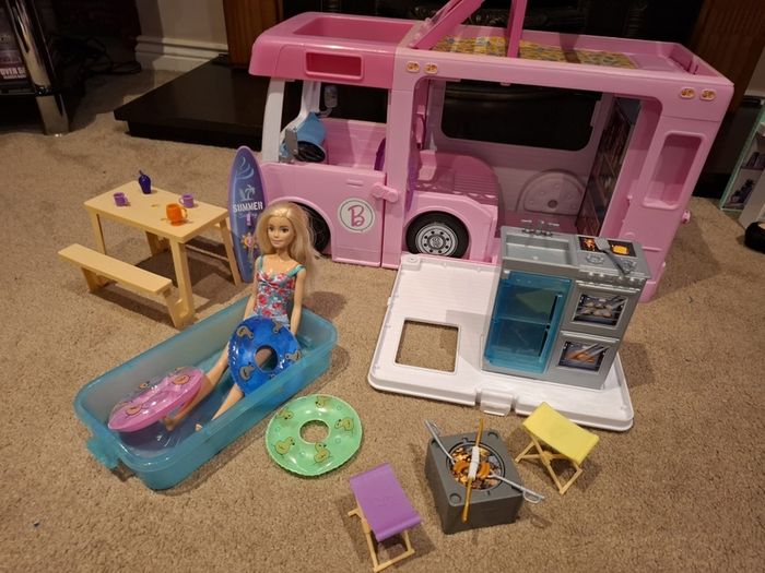Barbie Camper Van and accessories