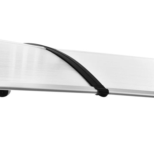 Door Awning, 75 x 195 cm Polycarbonate Cover for Window, Front Door, Outdoor, Patio, UV Rain Snow Protection Shelter, Clear
