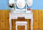 Affordable women Three oval mirror seven drawer princess table