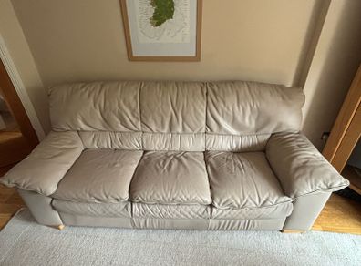 Leather 3 seater couch