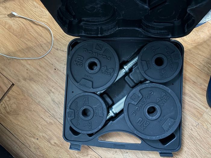 Dumbbell set + yoga mat home workout bundle