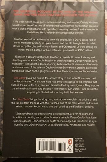 The Cartel: The Shocking True Story Of The Rise Of The Kinahan Crime Cartel and Its Deadly Feud With The Hutch Gang by Stephen Breen & Owen Conlon