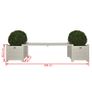 Esschert Design Planters with Bridge Bench White CF33W Image 3