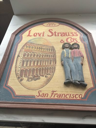 Levi Strauss advertising wooden 3d sign