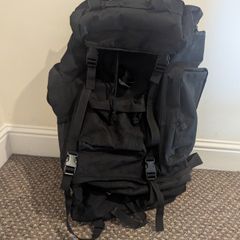 Large Black Rucksack / Backpacking - 60L