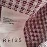 mens REISS shirt slim fit Size Small long sleeve 100% cotton white burgundy Image 9