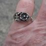 MJW 1980's Sterling Silver Floral Ring Image 3