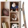 _bookshelf, standing shelf, with 5 compartments, for living room, study, children's room, office, as a room divider, 50 x 24 x 80 cm, oak-colored Image 5