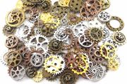 100 Grams Cogs and Gears, Steampunk Charms Accessories Assorted Antique Steampunk Craft for Crafting Jewelry Making