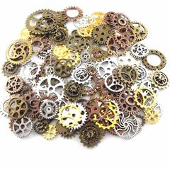 100 Grams Cogs and Gears, Steampunk Charms Accessories Assorted Antique Steampunk Craft for Crafting Jewelry Making