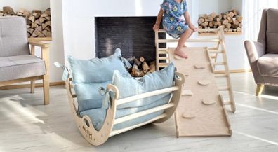 Children rocker with slide/climbing