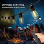 FREE EXPRESS SHIPPING 107ft Dimmable Outdoor String Lights, 32x1w Led Bulbs Remote Control Festoon Lights Outdoor,Garden Lights Mains Powered for Backyard, Fence, Pergola, Gazebo Image 5