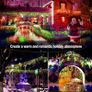 Icicle Lights Outdoor, 1216 LED 30m/98.5ft Christmas Lights Waterproof Fairy Lights Plug in String Lights with 8 Modes Clear Cable Holiday Lighting for Window/Garden/Party (Red & Green) Image 5