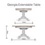 110cm-145cm Grey Extendable Round Dining Table Image 2