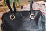 Stylish Large Bally Black Leather Bag