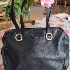 Stylish Large Bally Black Leather Bag