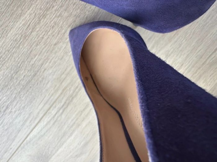 purple suede heels