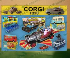 Corgi Toys memorabilia tin metal sign