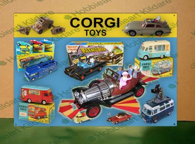 Corgi Toys memorabilia tin metal sign