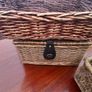 Selection of Vintage Wicker Hanper, Picnic , Wine Bottle, and Shopping Baskets Image 9