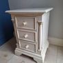 Antique-Effect Ivory Wardrobe & Matching Bedside Locker Image 6
