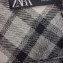 Zara Black & White Checked Shacket Image 2