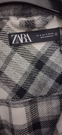 Zara Black & White Checked Shacket