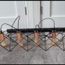 5-Light Pendant - Black Geometric / Industrial Style - Excellent Condition Image 3