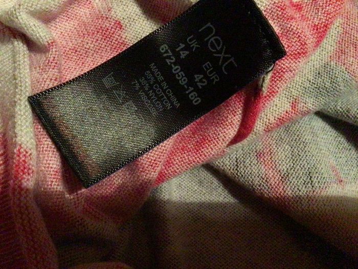 Next pink floral lightweight jumper size 14 price includes postage