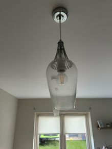 Statement kitchen light fittings.