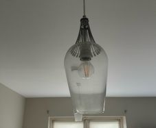 Statement kitchen light fittings.