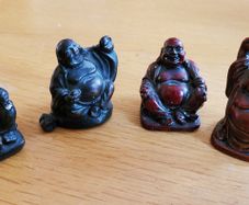 Miniature buddhas, angels, Zen ornaments