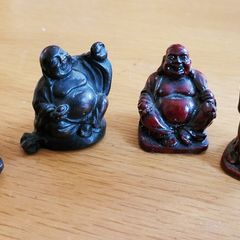 Miniature buddhas, angels, Zen ornaments