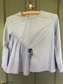 Zara girls long sleeved light blue shirt aged 10 years