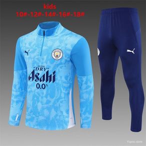 manchester city 1/4 zip tracksuit