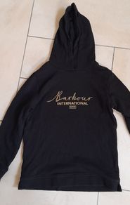 Barbour black hoodie 12/13