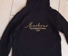 Barbour black hoodie 12/13