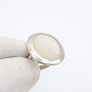 925 Vintage Sterling Silver And Mother Of Pearl Ring Image 6
