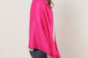 Hot Pink Trend Fuchsia textured Pure Block Colour Scarf Shall With Tassels Ends