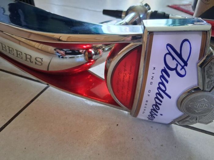 Chrome Budweiser Beer tap drip tray lights up